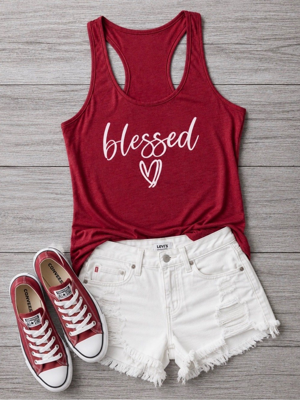 NEW Graphic Tank Top | Size: Medium | Burgundy Racerback Summer Tank